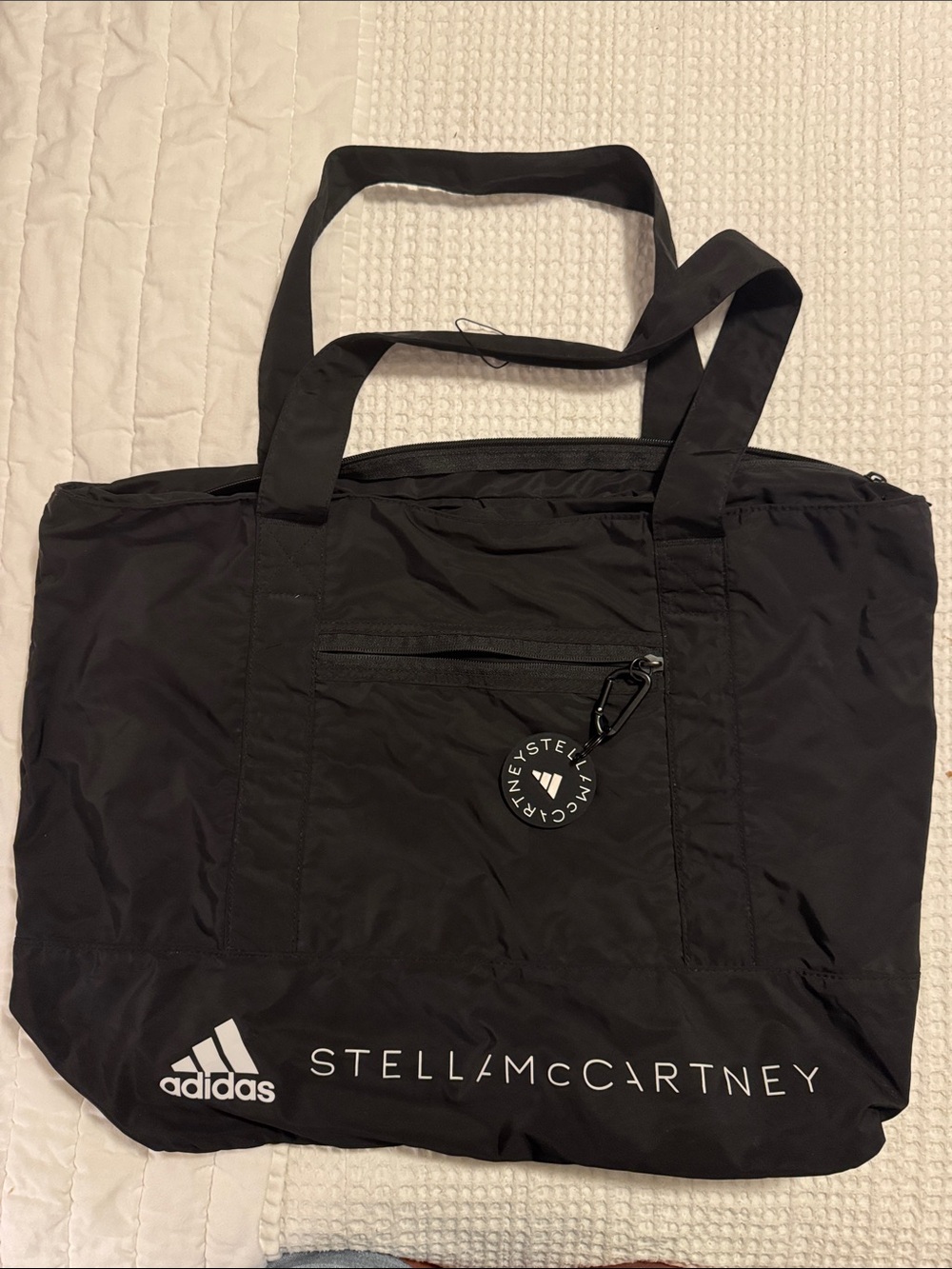 Adidas by Stella McCartney Black Nylon Duffel Tote Bag